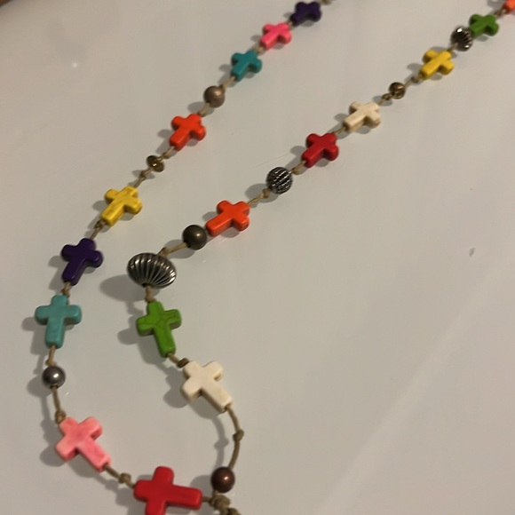 Bracelet with colourful little crosses. - Picture 3 of 3